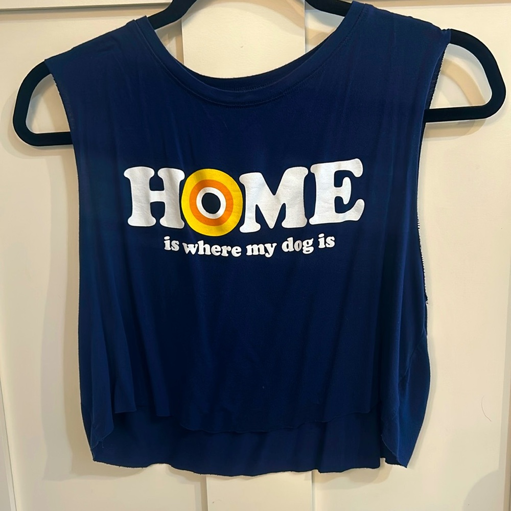 Navy blue cropped tank.  S.